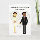 Gefeliciteerd met de bruiloft voor bruid en bruide kaart (Voorkant)