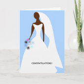 Gefeliciteerd met de bruiloft voor de elegante bru kaart (Voorkant)