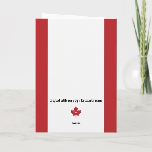 Gefeliciteerd met de Canadese vlag Kaart (Achterkant)
