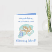 Gefeliciteerd met de Cat van de Veterinary School Kaart (Voorkant)