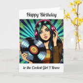 Gefeliciteerd met de Coolest Girl I Know Kaart (Gele Bloem)