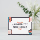 Gefeliciteerd met de Dag van de Administratieve Pr Briefkaart (Staand voorkant)