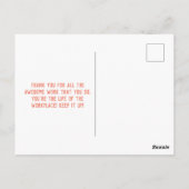 Gefeliciteerd met de Dag van de Administratieve Pr Briefkaart (Achterkant)