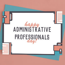 Gefeliciteerd met de Dag van de Administratieve Pr Briefkaart