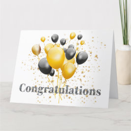 Gefeliciteerd met de decoratieve discobal bedankkaart