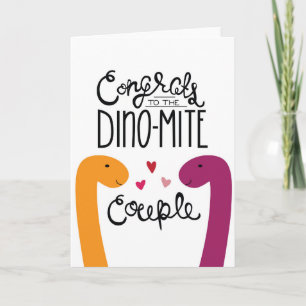 Gefeliciteerd met de Dino-Mite Couple Card Kaart