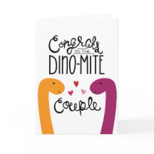 Gefeliciteerd met de Dino-Mite Couple Kaart
