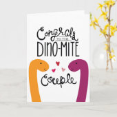 Gefeliciteerd met de Dino-Mite Couple Kaart (Gele Bloem)