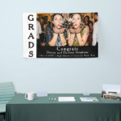 Gefeliciteerd met de diploma-uitreiking van tweeli spandoek (Beurs)