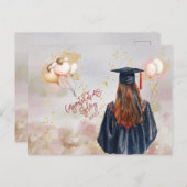 Gefeliciteerd met de diploma-uitreiking van uw doc briefkaart (Voorkant / Achterkant)