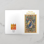 Gefeliciteerd met de doop folie wenskaart (Buiten Laag)