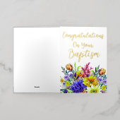 Gefeliciteerd met de doop folie wenskaart (Buiten Laag)