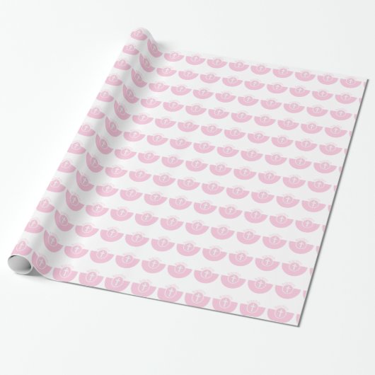 Gefeliciteerd met de doop van uw kleindochter Roze Cadeaupapier (Uitgerold)