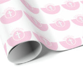 Gefeliciteerd met de doop van uw kleindochter Roze Cadeaupapier (Rol Hoek)