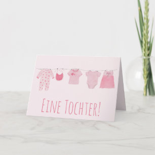 Gefeliciteerd met de Duitse baby meisje Kaart