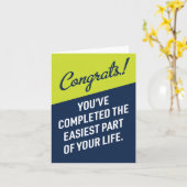 Gefeliciteerd met de eenvoudigste Afstuderen-kaart Kaart (Gele Bloem)