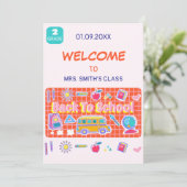 Gefeliciteerd met de eerste schooldag! Bericht van Kaart (Staand voorkant)