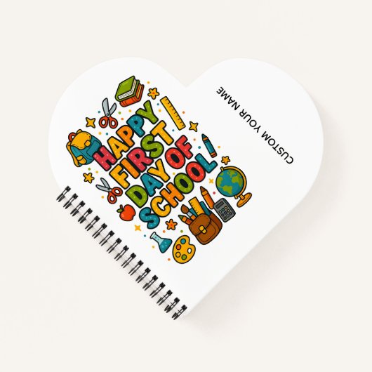 Gefeliciteerd met de eerste schooldag notitieboek (Voorkant)