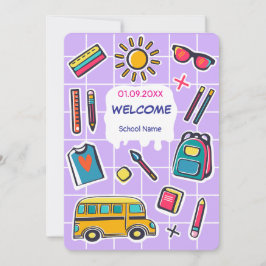 Gefeliciteerd met de eerste schooldag WELKOM Kaart