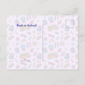 Gefeliciteerd met de eerste schooldag WELKOM Uitnodiging Briefkaart (Achterkant)