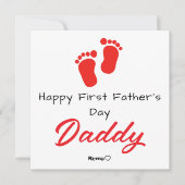 Gefeliciteerd met de eerste Vaderdag – gepersonali Feestdagenkaart (Voorkant)