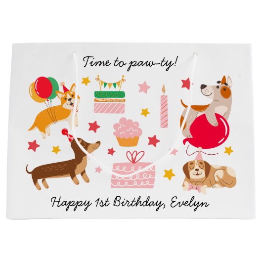 Gefeliciteerd met de eerste verjaardag van het mei groot cadeauzakje (Voorkant)