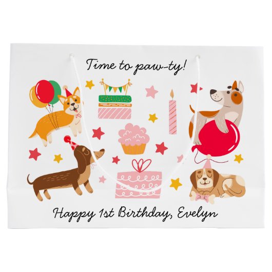 Gefeliciteerd met de eerste verjaardag van het mei groot cadeauzakje (Achterkant)