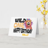 Gefeliciteerd met de eerste verjaardag, Wild One S Kaart (Gele Bloem)