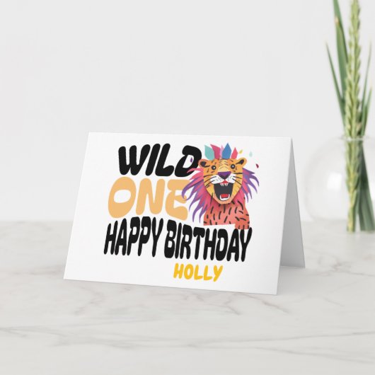Gefeliciteerd met de eerste verjaardag, Wild One S Kaart (Voorkant)