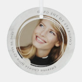 Gefeliciteerd met de foto van het Afstudeerder Afs Glas Ornament (Achterkant)