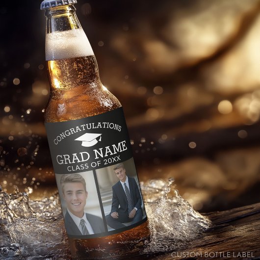 Gefeliciteerd met de foto's van het Afstuderen Afs Bier Etiket