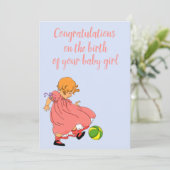 Gefeliciteerd met de geboorte van de dochter, Vint Aankondiging (Staand voorkant)