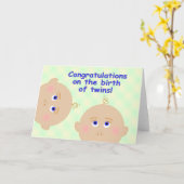 Gefeliciteerd met de geboorte van de tweeling! kaart (Gele Bloem)