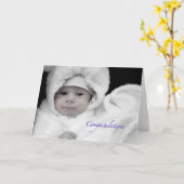 Gefeliciteerd met de geboorte van een baby kaart (Gele Bloem)