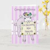 Gefeliciteerd met de geboorte van een baby meisje  kaart (Gele Bloem)