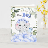 Gefeliciteerd met de geboorte van een baby van een kaart (Gele Bloem)