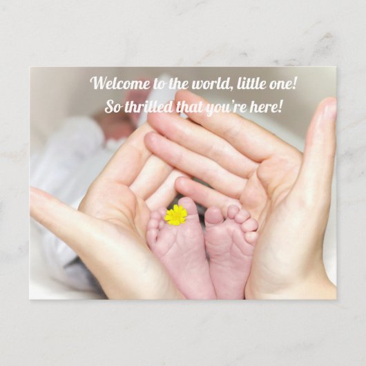 Gefeliciteerd met de geboorte van je baby briefkaart (Voorkant)