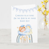 Gefeliciteerd met de geboorte van je baby kaart (Gele Bloem)