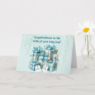 Gefeliciteerd met de geboorte van je babyjongen kaart