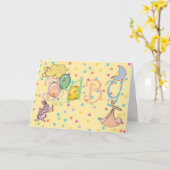 Gefeliciteerd met de geboorte van je nieuwe baby kaart (Gele Bloem)
