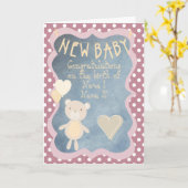 Gefeliciteerd met de geboorte van je nieuwe baby kaart (Gele Bloem)