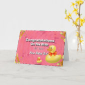 Gefeliciteerd met de geboorte van je nieuwe kindje kaart (Gele Bloem)