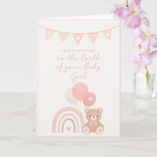Gefeliciteerd met de geboorte van jullie baby meis kaart