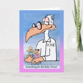 Gefeliciteerd met de geboorte van twee-eiige tweel kaart