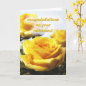 Gefeliciteerd met de gele rozen kaart (Gele Bloem)