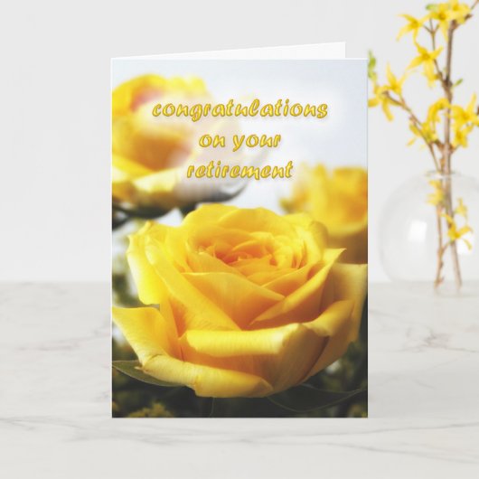 Gefeliciteerd met de gele rozen kaart (Gele Bloem)
