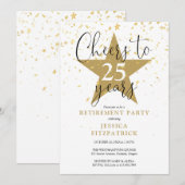 Gefeliciteerd met de Gold Stars Retirement Party Kaart (Voorkant / Achterkant)