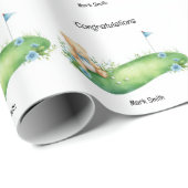 Gefeliciteerd met de golf baby cadeaupapier (Rol Hoek)