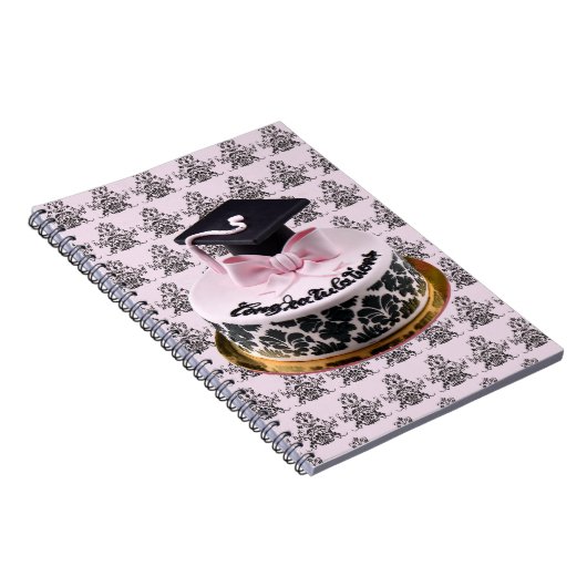 Gefeliciteerd met de Graduation Cap en Diploma Cak Notitieboek (Rechterzijde)