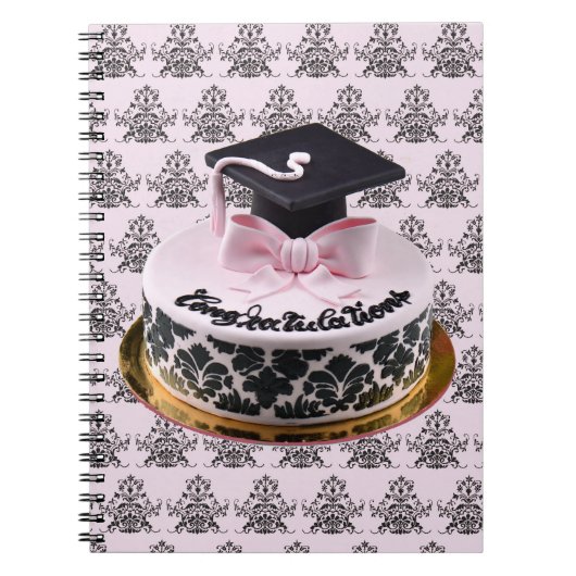 Gefeliciteerd met de Graduation Cap en Diploma Cak Notitieboek (Voorkant)